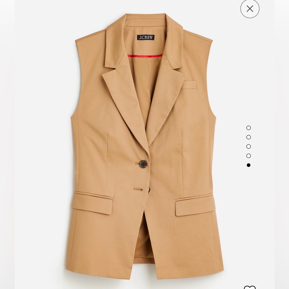 J. Crew Longer vest in lightweight chino